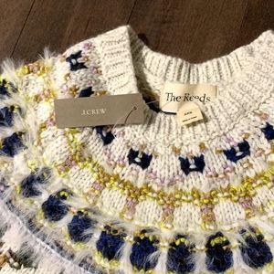 J Crew x The Reeds fuzzy fair isle sweater